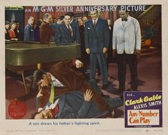 Clark Gable, William Conrad, Edgar Buchanan, Darryl Hickman, Mickey Knox, and Caleb Peterson in Any Number Can Play (194