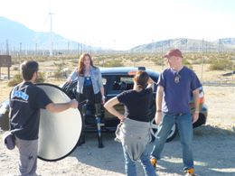 Katy Sullivan on the set of SOME ASSEMBLY REQUIRED