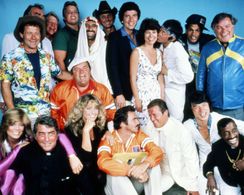 Adrienne Barbeau, Jackie Chan, Farrah Fawcett, Roger Moore, Burt Reynolds, Dom DeLuise, Jack Elam, Dean Martin, Sammy Da
