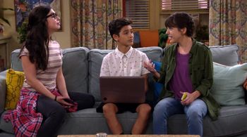 Isabella Gomez, Sheridan Pierce, and Marcel Ruiz in One Day at a Time (2017)