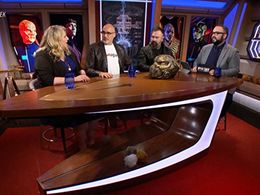 Gretchen J. Berg, Glenn Hetrick, Neville Page, and Matt Mira in After Trek (2017)