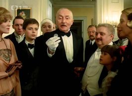 Jirí Adamíra, Rudolf Hrusínský, Marián Labuda, and Chantal Poullain in Konec starych casu (1989)