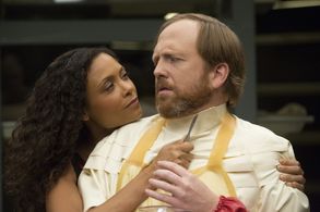 Thandiwe Newton and Ptolemy Slocum in Westworld (2016)