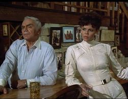 Ernest Borgnine and Deborah Pratt in Airwolf (1984)