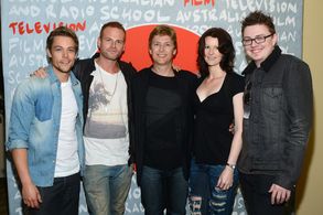 Tim Pocock, Martin Copping,Johan Earl, Denai Gracie, Adrian Powers @ Battle Ground advance screening in Los Angeles