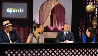 Tyra Banks, André Leon Talley, Nigel Barker, and Daniella Heleyal in America's Next Top Model (2003)