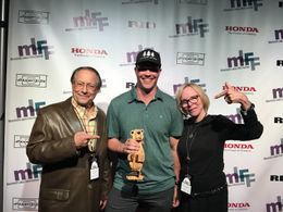 Director Jake Oelman wins the audience award for Best Feature Documentary at the Mammoth Lakes Film Festival.
