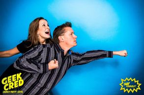 Spike Spencer and his wife, Kimberly Spencer at the Geek Cred Launch Party