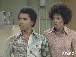 Ralph Carter and BernNadette Stanis in Good Times (1974)