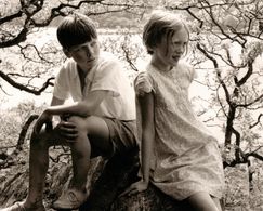 Simon West as John Walker and Sophie Neville as Titty Walker in 'Swallows & Amazons'(1974)