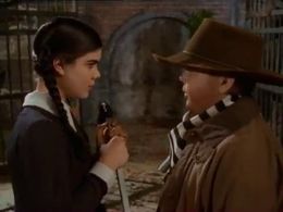 Nicole Fugere and Brody Smith in The New Addams Family (1998)