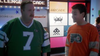 Dale (Ben Zelevansky) attempts to tolerate Barry (Troy Gentile) on 