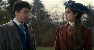 Michael Weston and Rebecca Liddiard in Houdini and Doyle (2016)