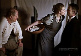 R to L- Tony Bentley, Rachel Whitman Groves and Casey Groves in O'Neill's 