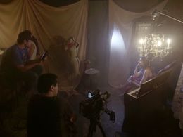 Zack Hosseini on the set of 