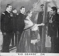 Maureen O'Hara, John Wayne, Victor McLaglen, J. Carrol Naish, Peter Ortiz, and Chuck Roberson in Rio Grande (1950)