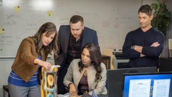 Kellie Martin, Giacomo Baessato, Matthew MacCaull, and Lucia Walters in Hailey Dean Mystery: Hailey Dean Mystery: Deadly