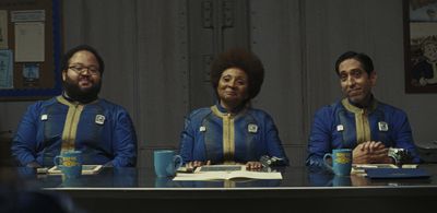 Leslie Uggams, Rodrigo Luzzi, and Zach Cherry in Fallout (2024)