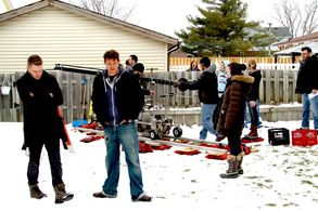 On the set of The Day Santa Didn't Come with Cullen Fairfield