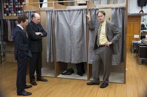 Ed Lauter, Rainn Wilson, and Will Greenberg in The Office (2005)