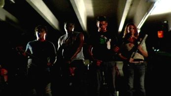 Garrett Jones, Rowan Bousaid, Juliet Reeves London, and William Howard in Automaton Transfusion (2006)