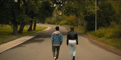 Marlon Kazadi and Madi Monroe in Zombie Town (2023)