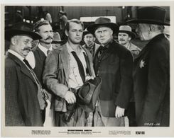 Alan Ladd, Don Barclay, William Demarest, and Will Wright in Whispering Smith (1948)