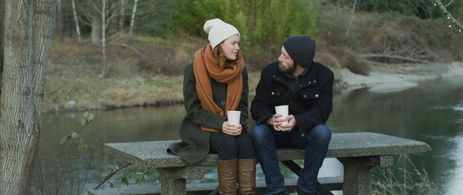 Dashiell Wolf and Meranda Long in Fall City (2018)