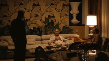 Al Pacino, Dominic Chianese, and Lee Strasberg in The Godfather Part II (1974)