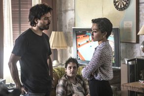 Dominic Cooper, Ruth Negga, and Robbie Tann in Preacher (2016)