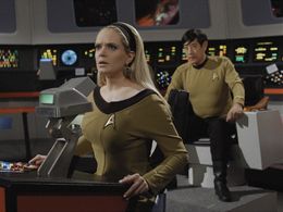 Grant Imahara and Kipleigh Brown in Star Trek Continues (2013)