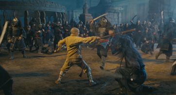 Dev Patel and Noah Ringer in The Last Airbender (2010)