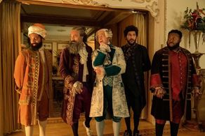 Taika Waititi, Rhys Darby, Joel Fry, Devon Stewart, and Samson Kayo in Our Flag Means Death (2022)