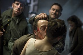 Roger Casamajor, Sergi López, and Francesc Colomer in Black Bread (2010)