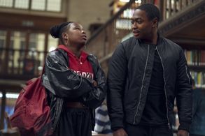 Gamba Cole and Aiyana Goodfellow in The Outlaws (2021)