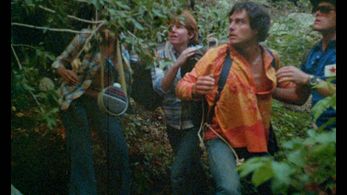 Mary Gail Artz, Angie Brown, James P. Hayden, and Nick Cleland in Don't Go in the Woods (1981)