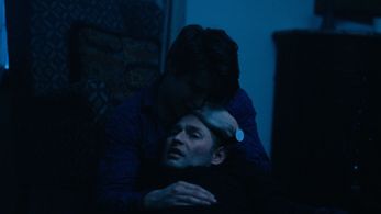 Michael Bonini (Cory Frehr) and JR Howell (Aaron Frehr) in Hurricane Aaron