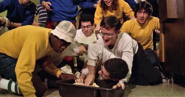 Debra Clinger, David Damas, Eddie Deezen, Michael Gitomer, David Naughton, and Christopher Sands in Midnight Madness (19