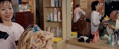 Mickey Rourke and Felice Choi in The Wrestler (2008)