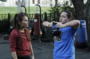 Cara Castronuova and Kaylee Kinikini in The Biggest Loser (2004)