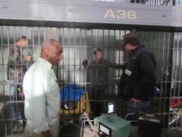 On set of Rise of the Zombies.