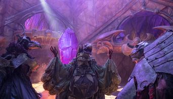 Mark Hamill, Jason Isaacs, Victor Yerrid, Keegan-Michael Key, Olly Taylor, and Dave Chapman in The Dark Crystal: Age of 