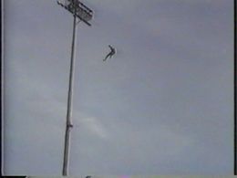 107 feet backwards off stadium light in Carson CA.