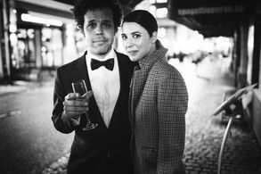 Ruth Vega Fernandez and director Mikael Marcimain at the Gentlemen premiere