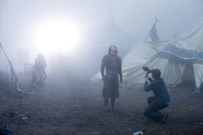 Gary Shore on the set of Dracula Untold with Luke Evans
