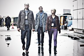 Jakob Cedergren, Frederik Meldal Nørgaard, and Laura Bach in Den som dræber (2011)