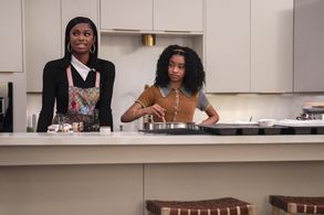 Coco Jones and Akira Akbar in Bel-Air (2022)