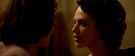 Daniel Radcliffe and Jessica Brown Findlay in Victor Frankenstein (2015)