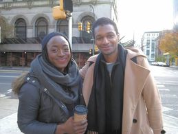 Robert X. Golphin and Ito Aghayere on set of 