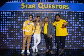 Hero Angeles, Errol Abalayan, Joseph Bitangcol, and Raphael Martinez in Family Feud Philippines (2022)